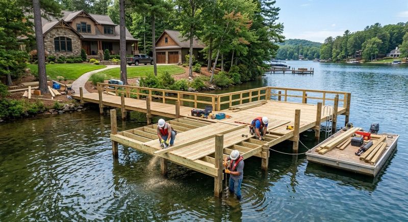 Pond Dock Construction in Olathe, KS