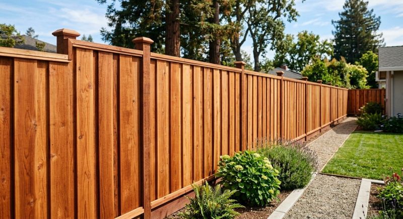 Redwood Fence Installation in Roseville, CA