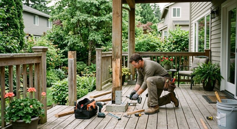 Balcony Post Repair in Seattle, WA