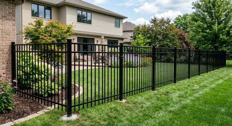 Black Metal Fence Installation in Alpharetta, GA