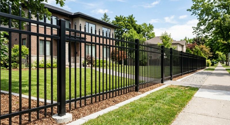 Black Metal Fence Installation in Pearland, TX
