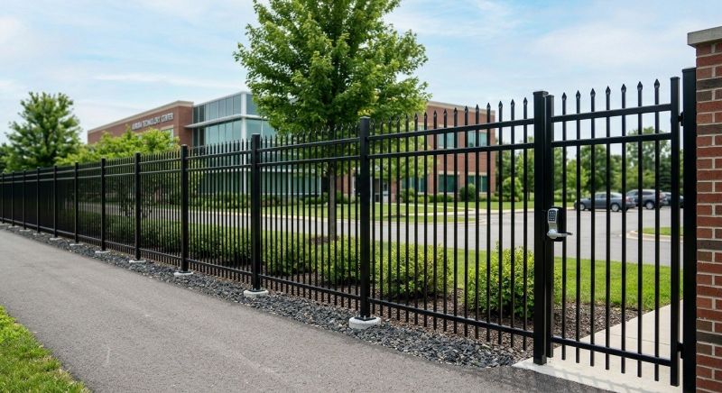 Black Metal Fence Installation in Pearland, TX