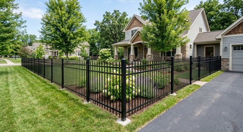 Black Metal Fence Installation in Pearland, TX