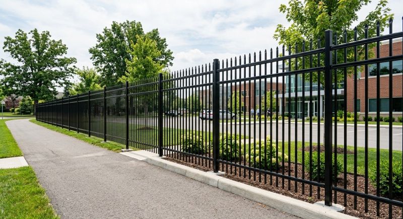 Black Metal Fence Installation in Kansas City, MO