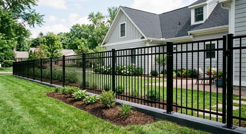 Black Metal Fence Installation in Grand Rapids, MI