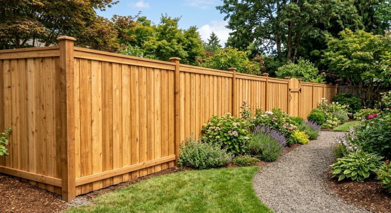 Cedar Fence Replacement in Roseville, CA