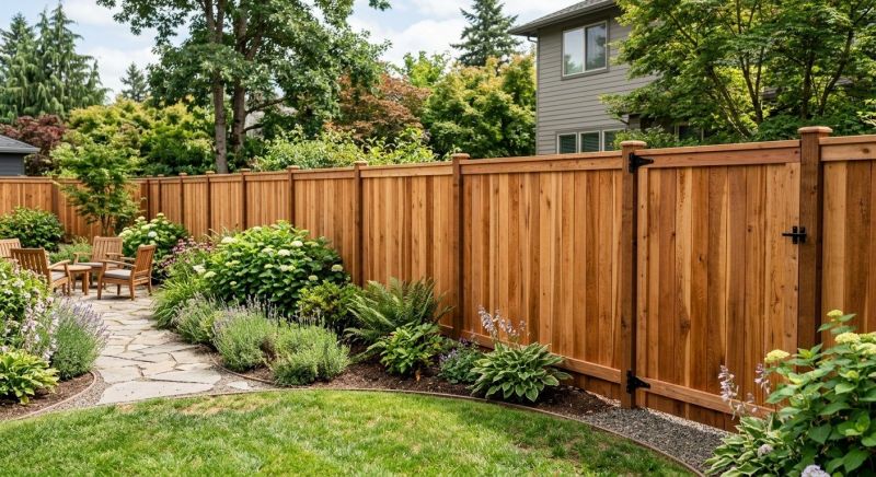 Cedar Fence Replacement in Roseville, CA