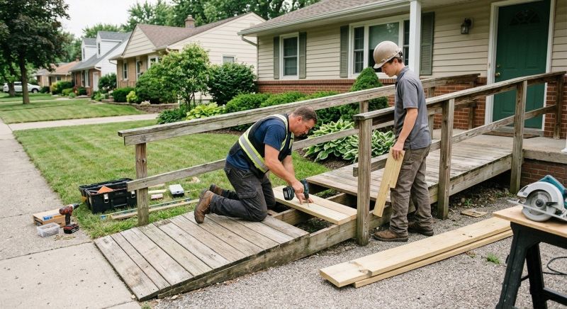 Deck Ramp Construction in Conroe, TX