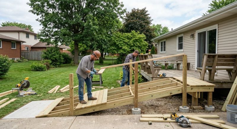 Deck Ramp Installation in Conroe, TX
