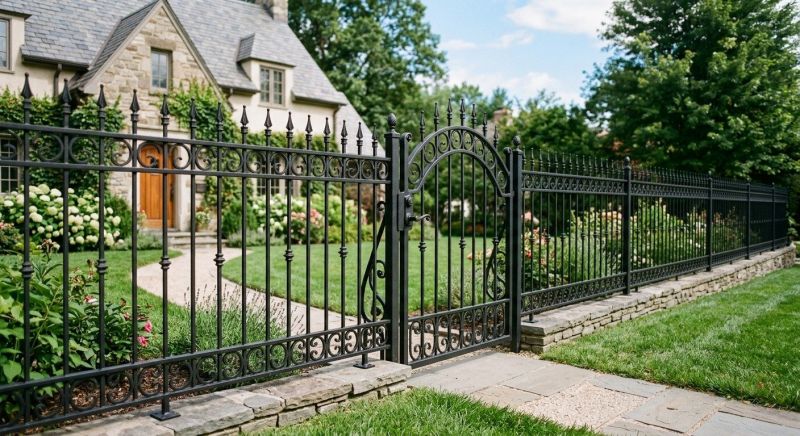 Gothic Iron Fence Installation in Alpharetta, GA