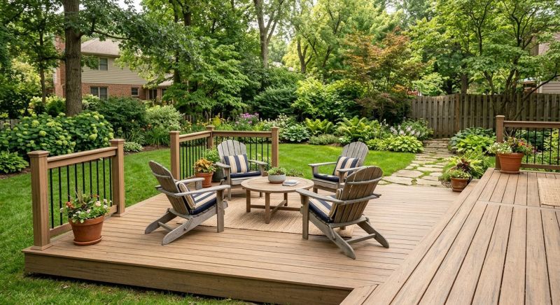 Ground Level Deck Construction in Fairfield County, CT