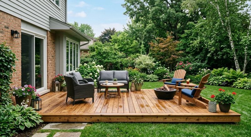 Ground Level Deck Construction in Norwalk, CT