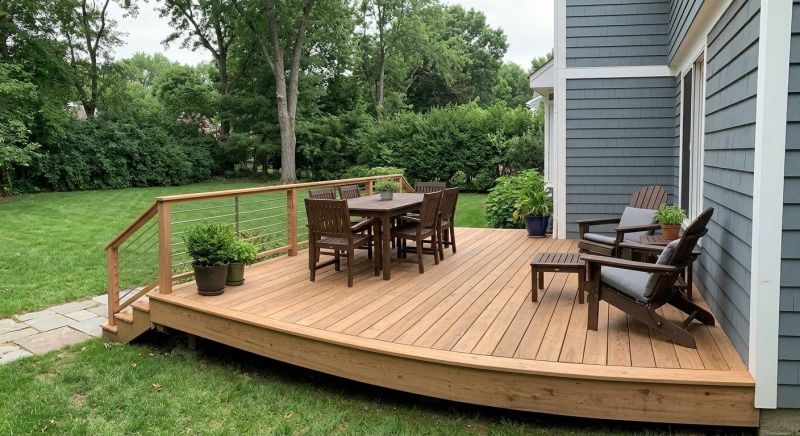 Ground Level Deck Construction in Worcester, MA