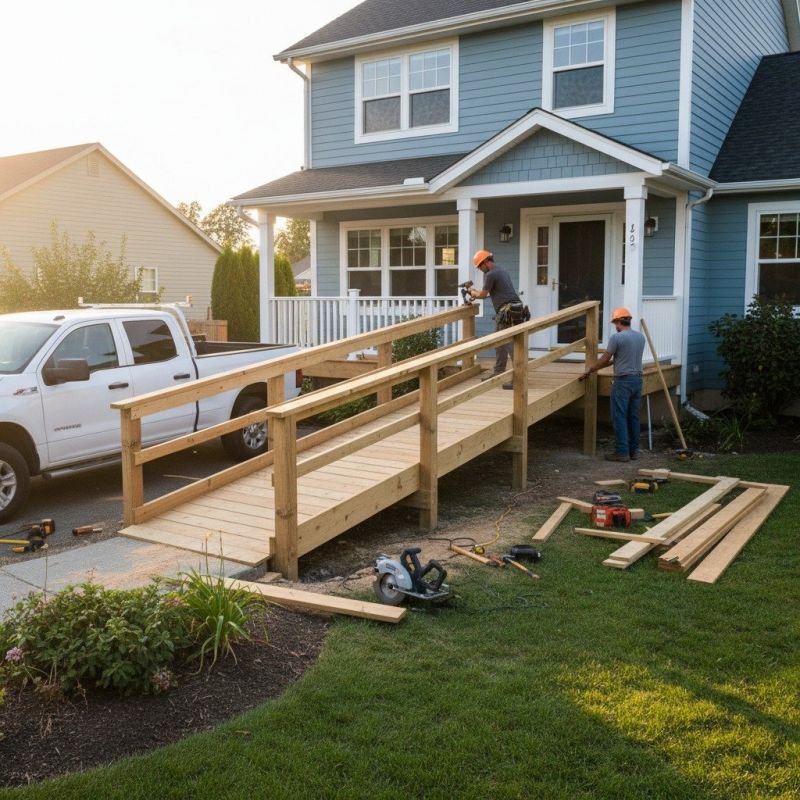 Handicap Ramp Construction in Conroe, TX