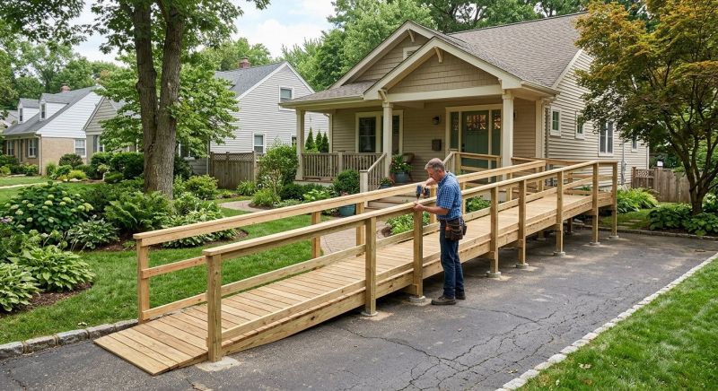 Hardwood Ramp Installation in Wilmington, NC