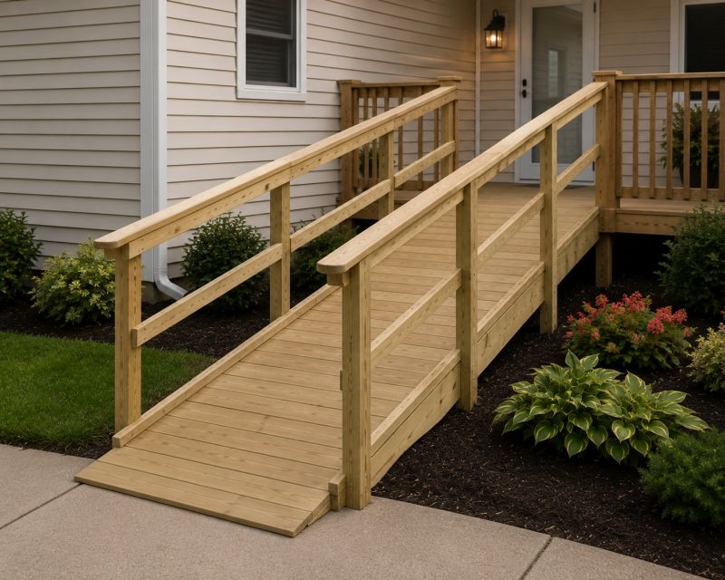 Hardwood Ramp Installation in Conroe, TX