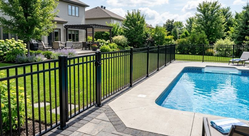 Metal Pool Fence Installation in Grand Rapids, MI