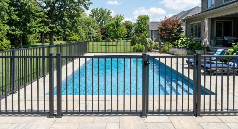 Metal Pool Fence Installation in Kansas City, MO