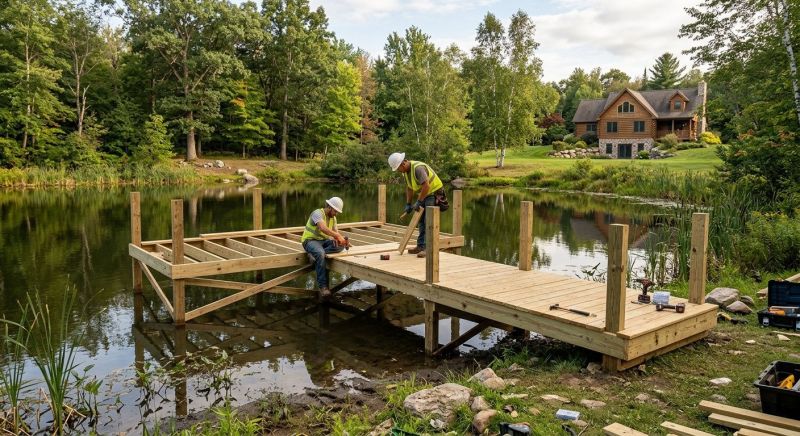 Pond Dock Construction in Olathe, KS