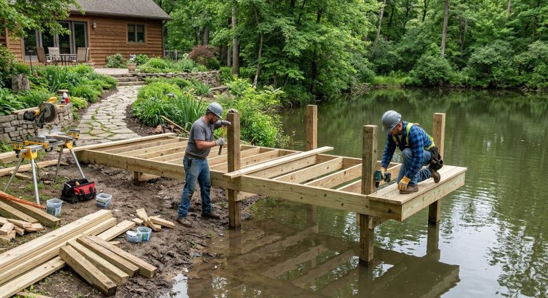 Pond Dock Construction in Alpharetta, GA