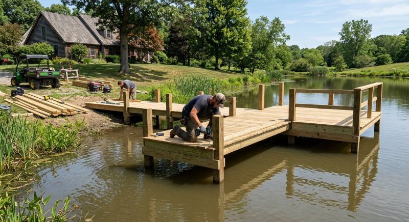 Pond Dock Installation in Alpharetta, GA