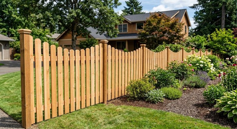 Scalloped Fence Installation in Roseville, CA