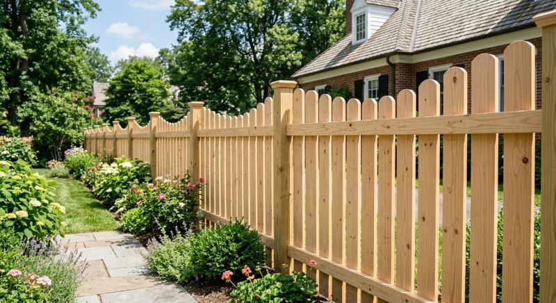 Scalloped Fence Installation in Sacramento, CA
