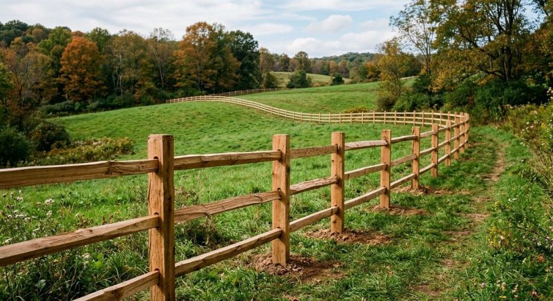 Split Rail Fence Replacement in Sacramento, CA