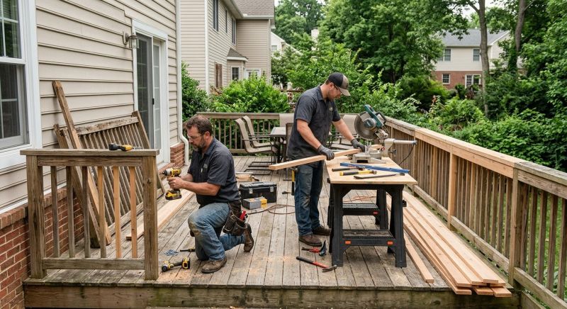 Veranda Post Repair in Redmond, WA