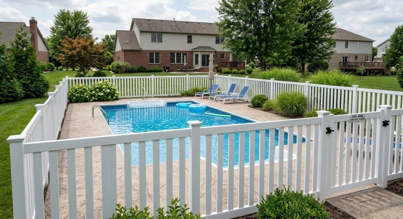 Vinyl Pool Fence Installation in Kansas City, MO