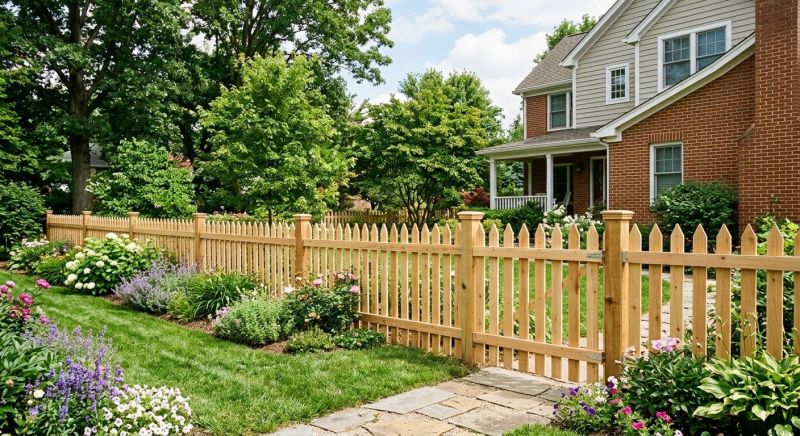 Wood Picket Fence Installation in Pearland, TX